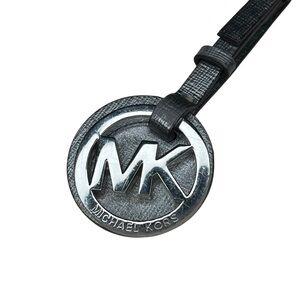 Michael Kors Silver Bag charm tag with buckle